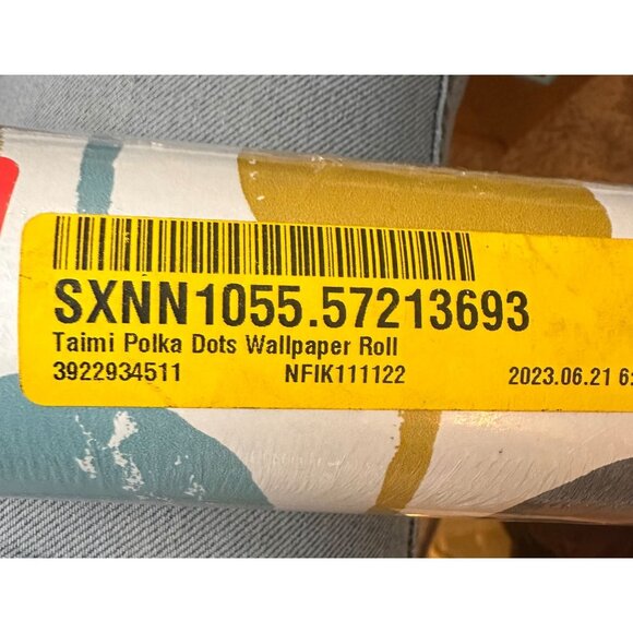 New Scion Taimi Wallpaper 111122 Circles Geometric Bright Geometric Teal Orange - Picture 5 of 8